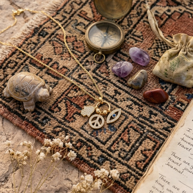 The Vigil Charm Necklace — 14k Gold over Sterling Silver