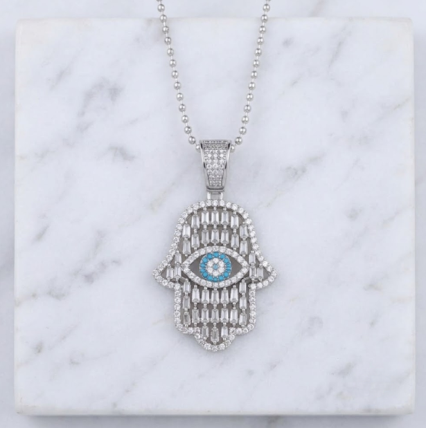 The Valor Hamsa Necklace — 925 Sterling Silver