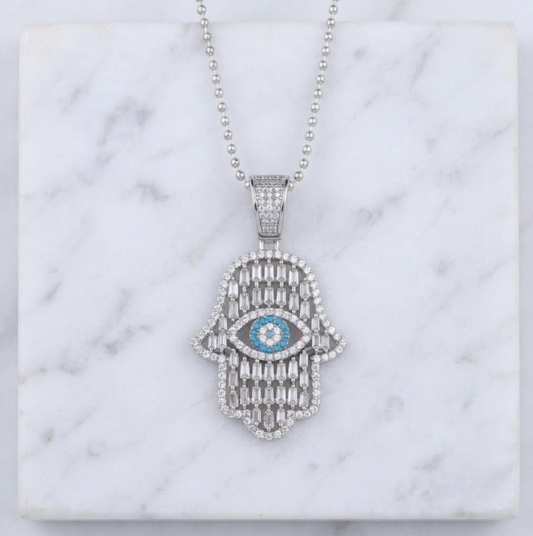The Valor Hamsa Necklace — 925 Sterling Silver