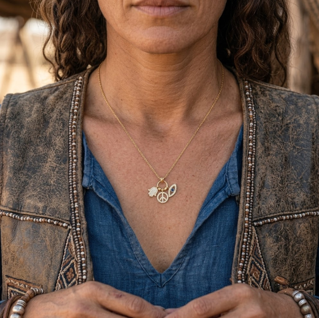 The Vigil Charm Necklace — 14k Gold over Sterling Silver