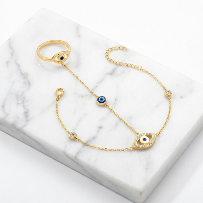 The Deva — Evil Eye Hand Chain