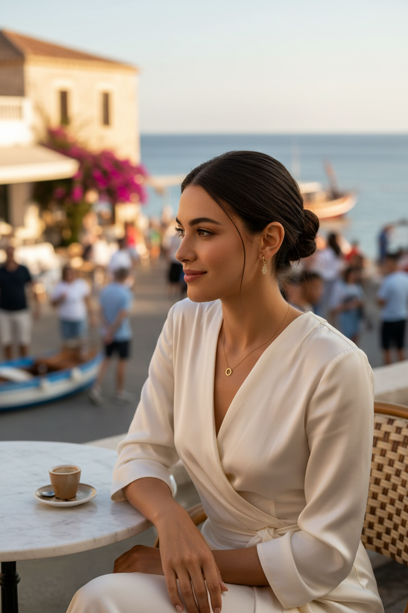 The Hamsa Hoop Earrings coastal café lifestyle
