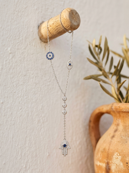 The Guardian Lariat — Triple Protection Necklace